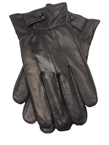REED Men's Genuine Leather Warm Lined Driving Gloves (2XL, BLACK) - Image 1