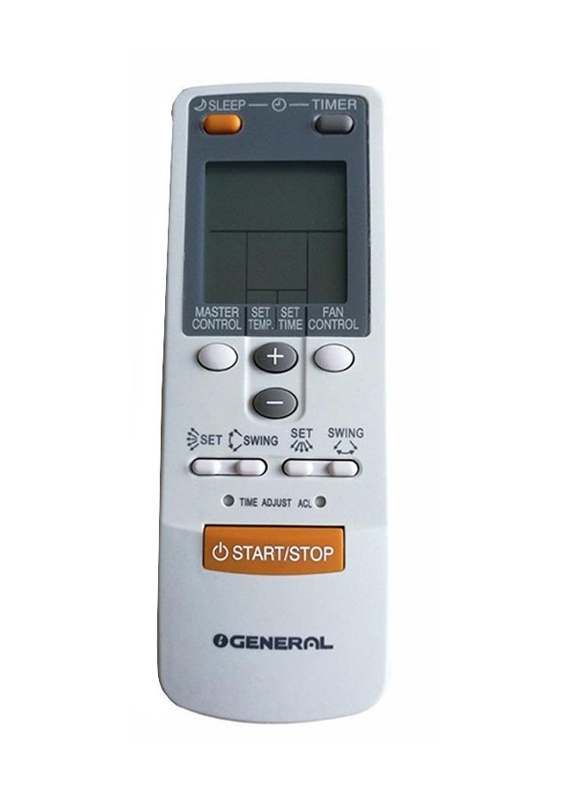 Digital LCD O General Air-Conditioner Remote Control White