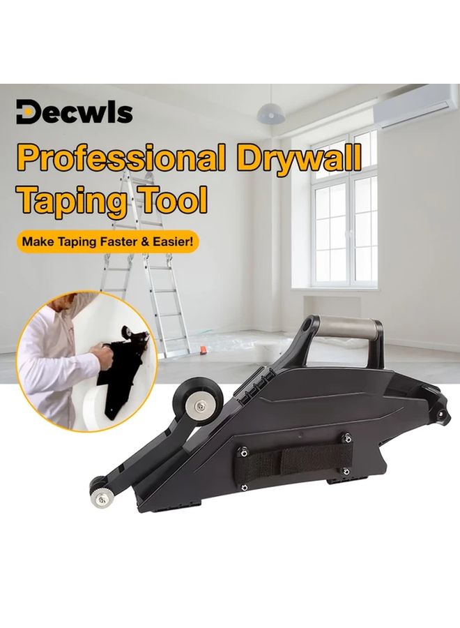 Black Drywall Taping Tool Manual Coating Ergonomic Design Rapid Change Rollers - Image 2