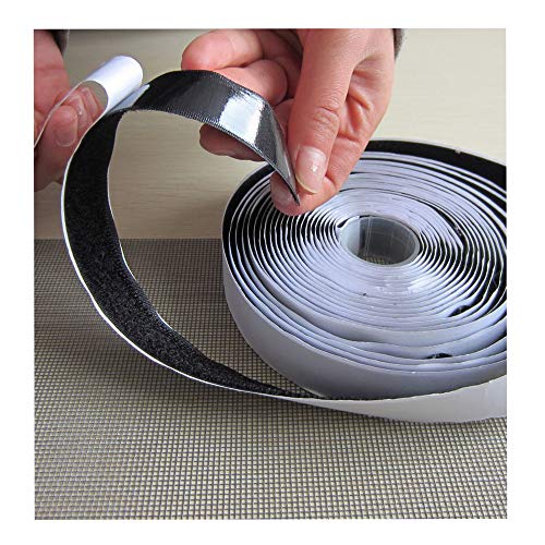 SAI PRASEEDA 36 X 36 Inches_3 x 3 Feet_Stitched_Ready to Install_200 GSM_Fiber Glass Mosquito Net for Windows_Black Color_with Self Adhesive Hook Tape and Cutter SPE24 - Image 4