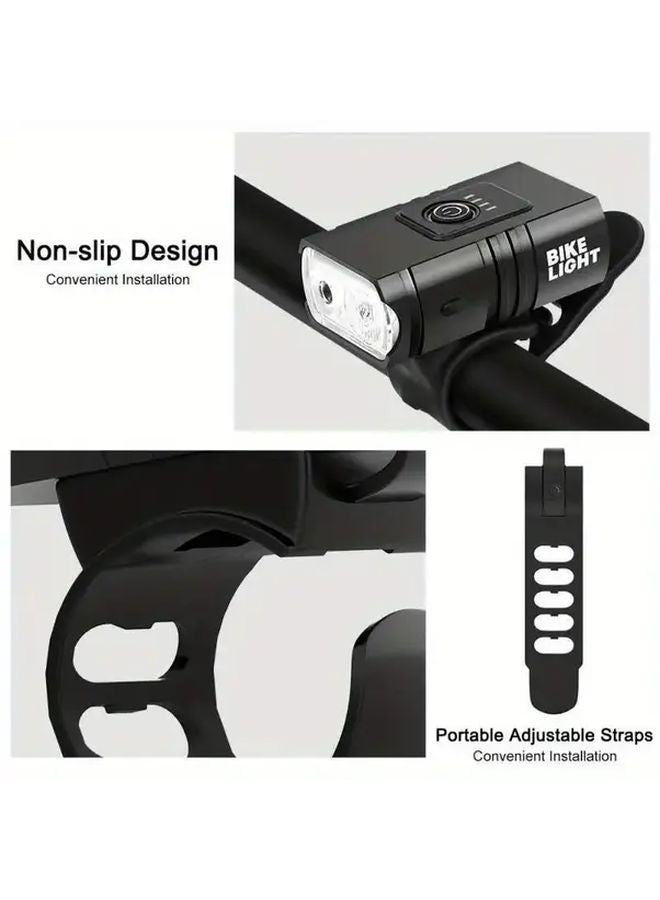 Black USB Headlamp Flashlight 6 Modes Hands Free For Cycling Night Riding - Image 5