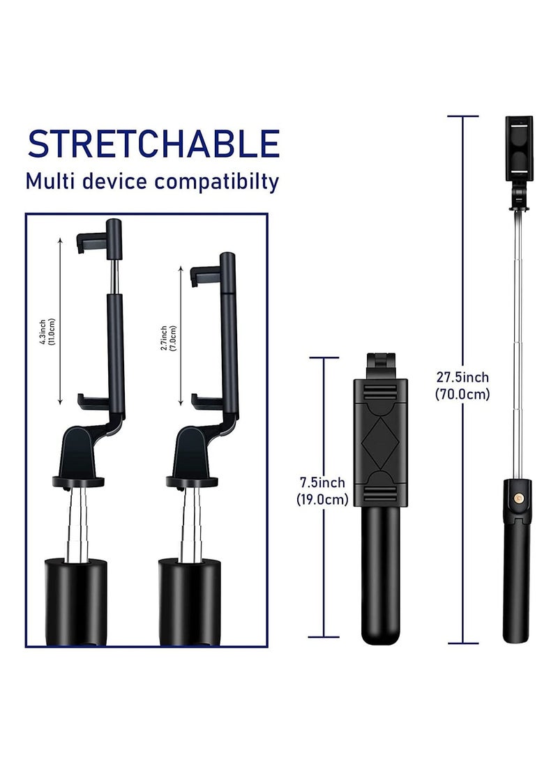 Raxoom Selfie Stick Tripod, Extendable 3 in 1 Aluminum Bluetooth Selfie Stick with Wireless Remote and Tripod Stand for iPhone 13/13 Pro/12/11/11 Pro/XS Max/XS/XR/X/8/7 - Image 4