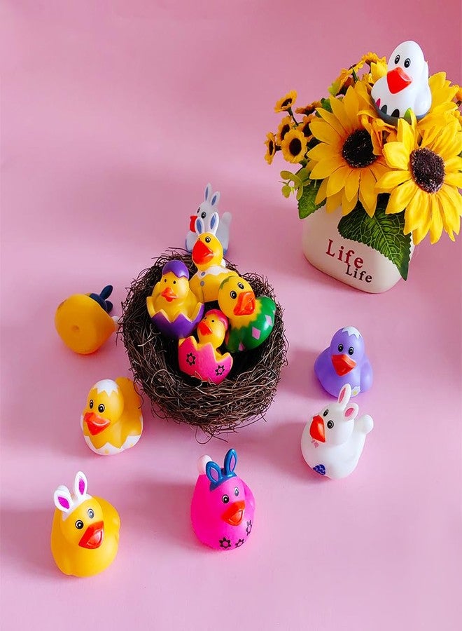 WAMSOLE 12 Pcs Easter Duck Assortment Rubber Duck Toy Duckies for Kids,Birthday Gifts Baby Showers Classroom Incentives - Image 3