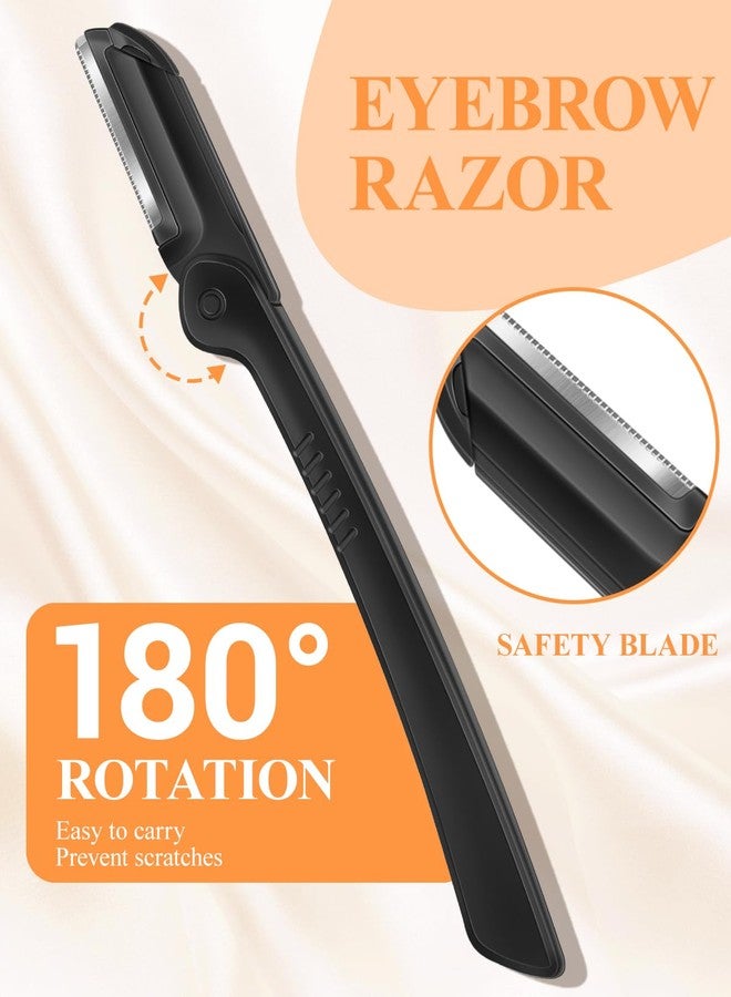 MORGLES Tweezers Set for Men, 10 in 1 Professional Eyebrow Tweezers Kit with Razor, Scissors and Blackhead Remover Tools with Travel Bag, Grooming Beauty Set (Black) - Image 5