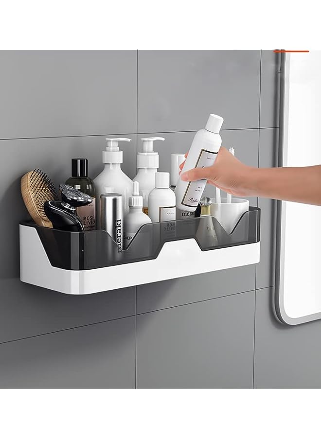 vesus Caddy Adhesive Shower Shelf for Bathroom: Premium Wall Mount Bathroom Organizer Shelf - No Drilling Corner Sower Organizer - Upgraded Kitchen Storage Rustproof Storage Rack for Bathroom-1 Pack  - Image 1