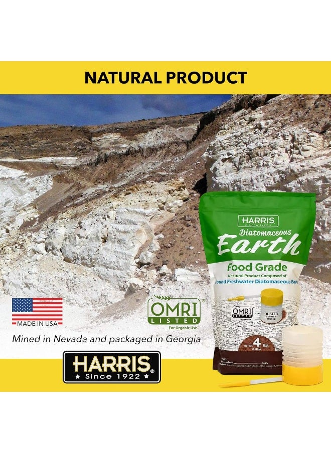 Harris - Diatomaceous Earth Food Grade, 4Lb With Powder Duster Included In The Bag - Image 1