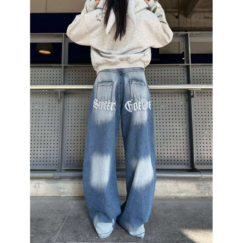 Unisex Classic Denim Jeans Loose Fit Daily Outdoor Wear - Image 4