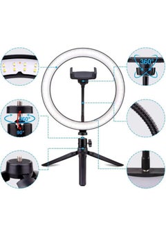 General Spot Desktop Fill Light Short Video Shooting Light 10 Inch Beauty Light Live Beauty Light-Color:26cm Fill Light + Tripod + Bluetooth Remote Control  - Image 3