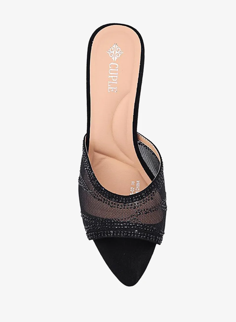Cuple Black Cuple Elegant Heeled Sandals for Women for Women | Best Price UAE