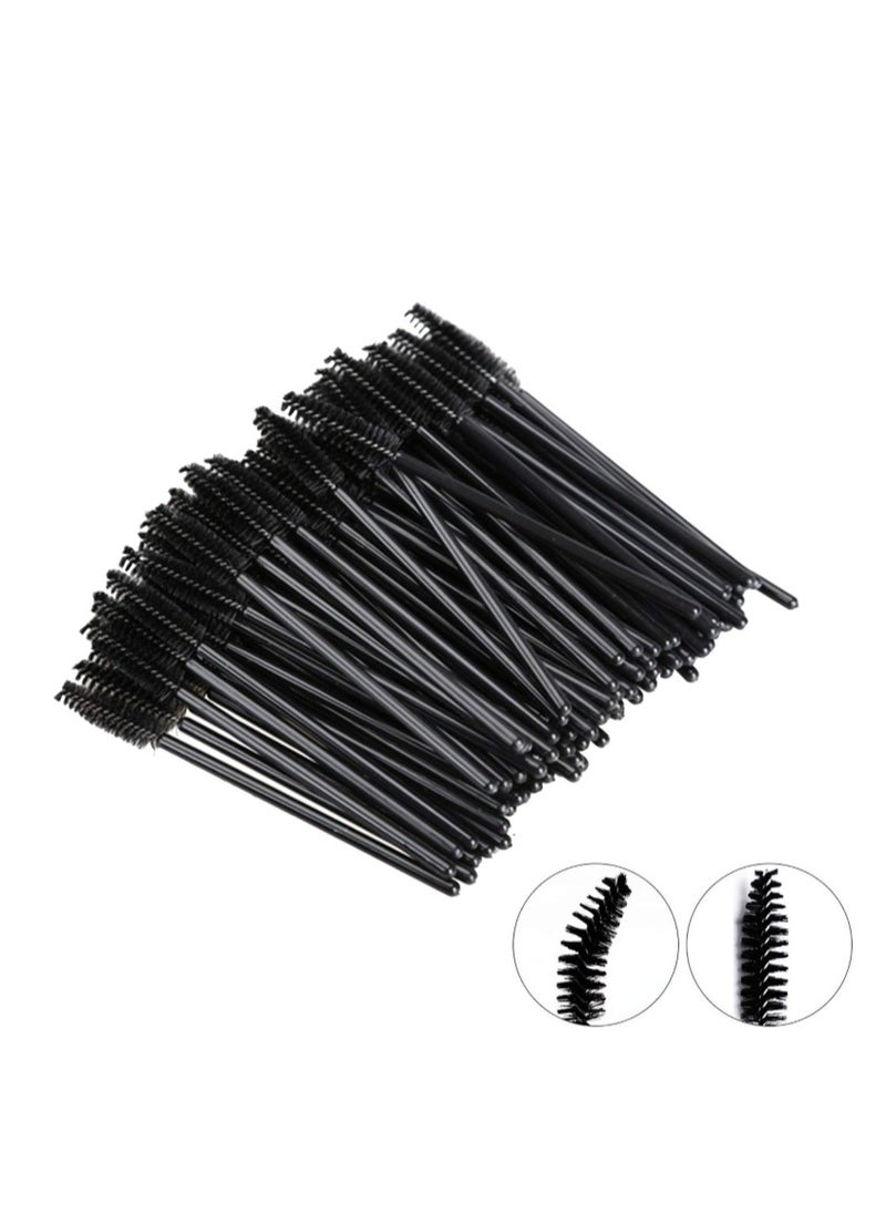 Generic 100 PCS Disposable Eyelash Brush Mascara Brushes Makeup Brushes Kits for Eye Lashes Extension Eyebrow and Makeup, Bottle(balck)  - Image 5