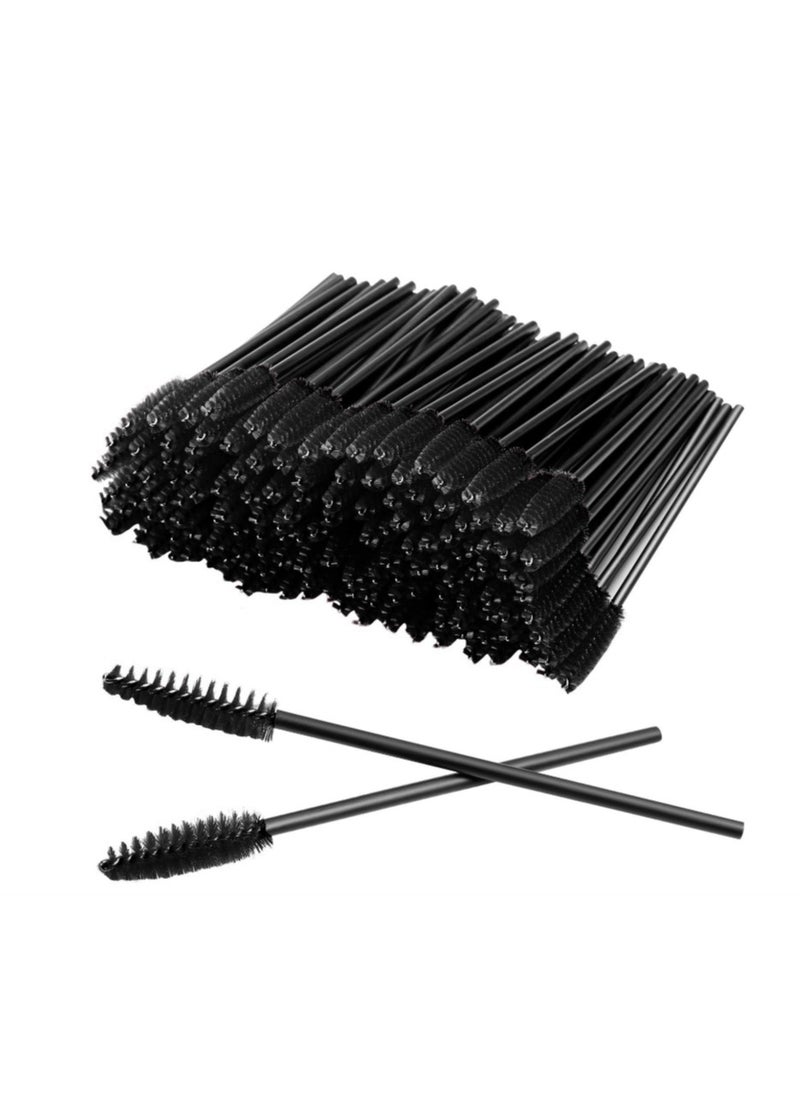 Generic 100 PCS Disposable Eyelash Brush Mascara Brushes Makeup Brushes Kits for Eye Lashes Extension Eyebrow and Makeup, Bottle(balck)  - Image 1