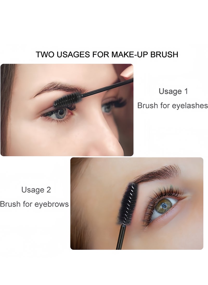 Generic 100 PCS Disposable Eyelash Brush Mascara Brushes Makeup Brushes Kits for Eye Lashes Extension Eyebrow and Makeup, Bottle(balck)  - Image 4