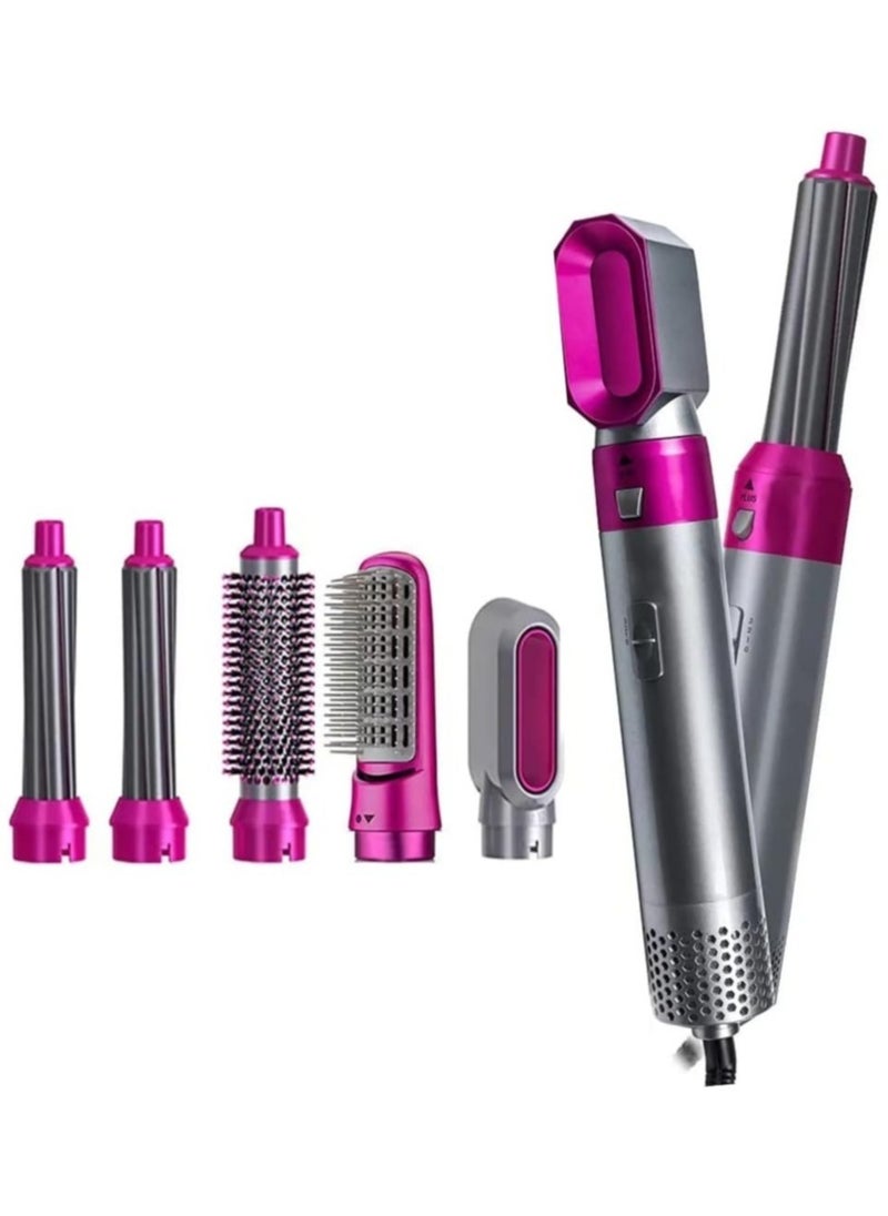 ELTRAZONE - 5-in-1 Hair Dryer Brush,Hot Air Brush,Update Negative Ionic Detachable Hair Brush Blow Dryer Set,Styling Round Hot Air Straightener Brush Volumizer,Curling Iron Brush - Image 1