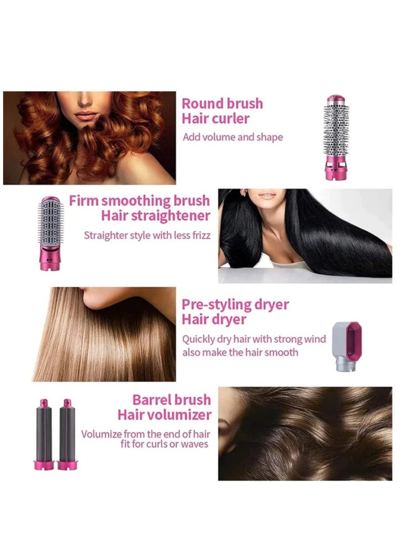 ELTRAZONE - 5-in-1 Hair Dryer Brush,Hot Air Brush,Update Negative Ionic Detachable Hair Brush Blow Dryer Set,Styling Round Hot Air Straightener Brush Volumizer,Curling Iron Brush - Image 1