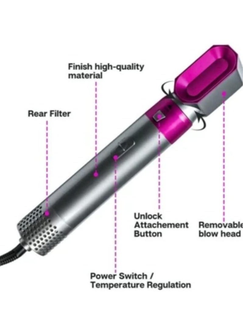 ELTRAZONE - 5-in-1 Hair Dryer Brush,Hot Air Brush,Update Negative Ionic Detachable Hair Brush Blow Dryer Set,Styling Round Hot Air Straightener Brush Volumizer,Curling Iron Brush - Image 1