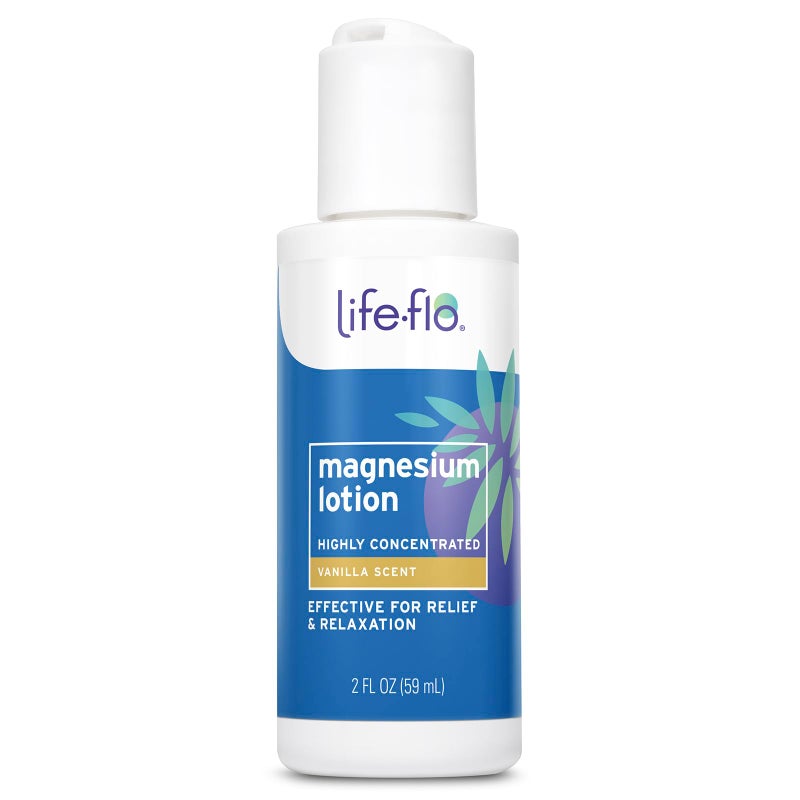 LIFE-FLO Magnesium Lotion, Vanilla Scent - New, Improved Magnesium Chloride from Zechstein Seabed - Soothes Muscles, Joints When Massaged into Skin - Great for Kids, Hypoallergenic, 8oz - Image 1