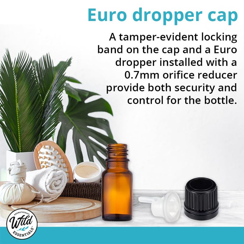 mEssentials mEssentials 24 Pack of 10ml Amber Glass Bottles with Euro Dropper Caps - Great for Essential Oils, Perfumes and DIY Aromatherapy - Easy to Fill, Clean and Reuse - Protective and Durable - Image 5