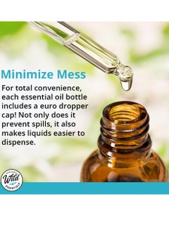 mEssentials mEssentials 24 Pack of 10ml Amber Glass Bottles with Euro Dropper Caps - Great for Essential Oils, Perfumes and DIY Aromatherapy - Easy to Fill, Clean and Reuse - Protective and Durable  - Image 3