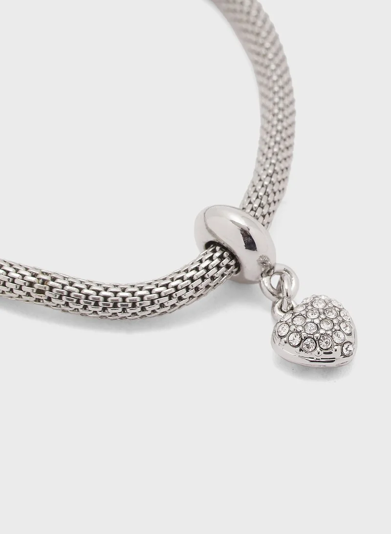 BUCKLEY LONDON Heart Mesh Bracelet Set