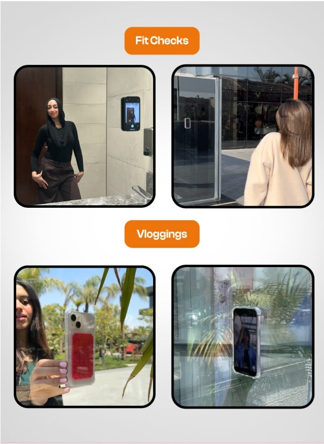 بي أو في POV Glassy – لاصقة تثبيت الموبايل على الزجاج والمرايا - أسود  - Image 4