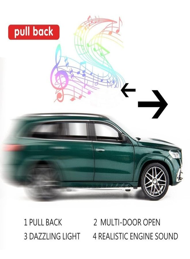 Arthasya Model 1:24 Mercedes Benz GLS63 AMG Model Alloy Metal Pull Back Die-cast Car Openable Doors with Sound and Light Vehicle Car Toy for Kids - Multicolor - Image 3