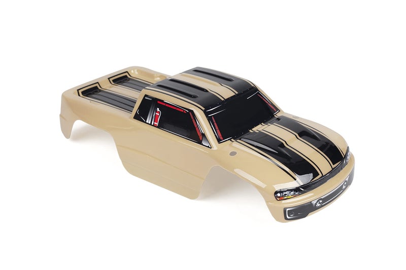 SummitLink Custom Body Compatible for 110 Scale RC Car or Truck Truck not Included Sand Color Racing Stripes - Image 3