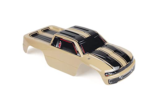 SummitLink Custom Body Compatible for 110 Scale RC Car or Truck Truck not Included Sand Color Racing Stripes - Image 1
