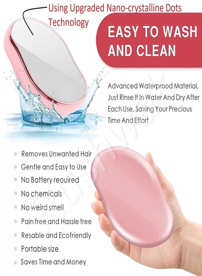 SHOPECOM مزيل شعر كريستالي من شوبكوم للنساء والرجال، بتقنية النقاط النانوية الكريستالية المطورة، مزيل شعر كريستالي للنساء، مزيل شعر غير مؤلم للنساء، حجر قابل لإعادة الاستخدام لإزالة الشعر غير المؤلم - Image 4