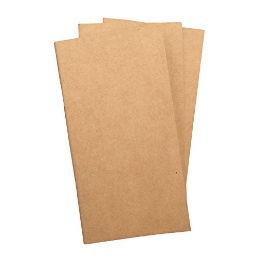 newestor Travelers Notebook Inserts - Blank Paper Notebooks for Standard Size Travelers Notebook, Set of 3, Total 192 Pages, 8.25 x 4.25 Inches - Image 1