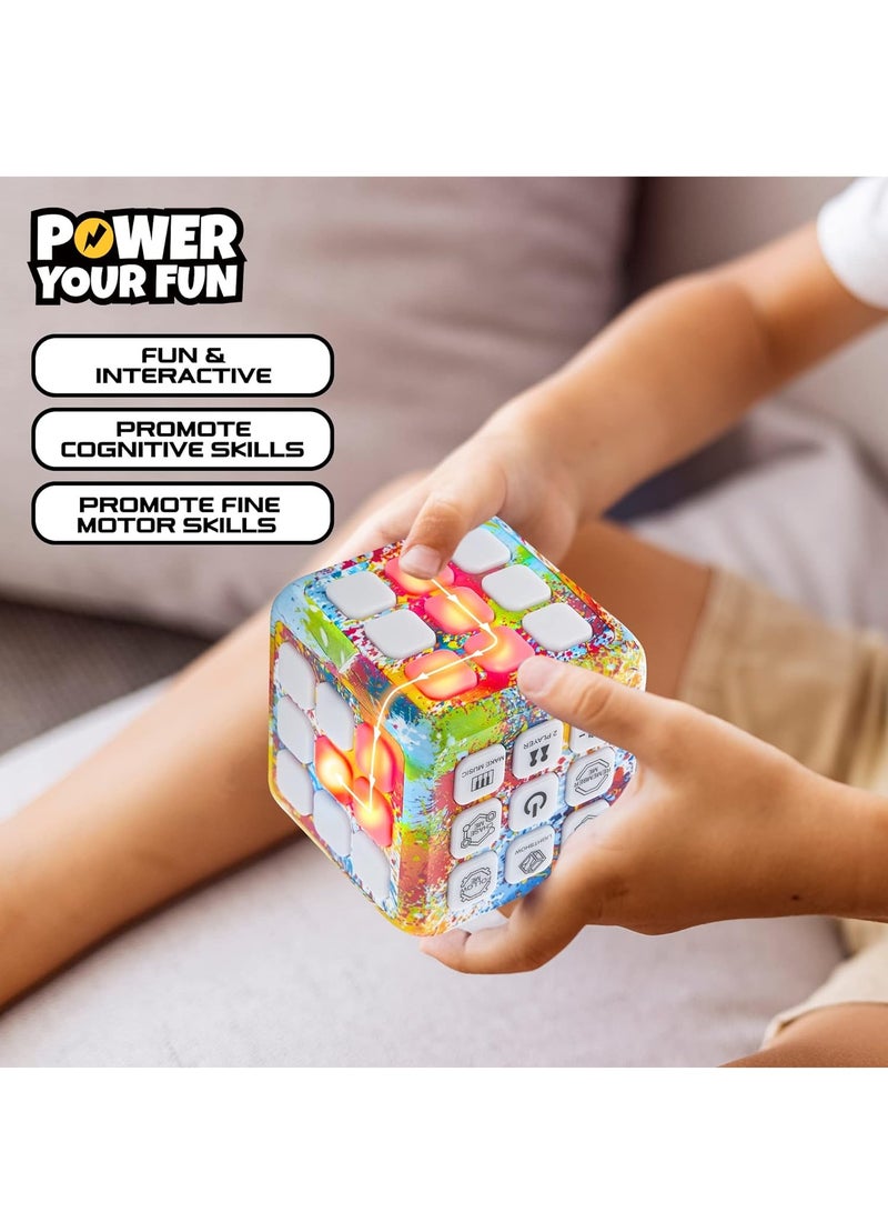 رات سو كيوب ليد فلاشينج - لعبة ذاكرة محمولة مع ٧ ألعاب لتنمية مهارات الأطفال. تحديات ذهنية متنوعة مع تجربة حسية. مضيء ومسلي لتخفيف التوتر، يمكن استخدامه في أي مكان. - Image 4