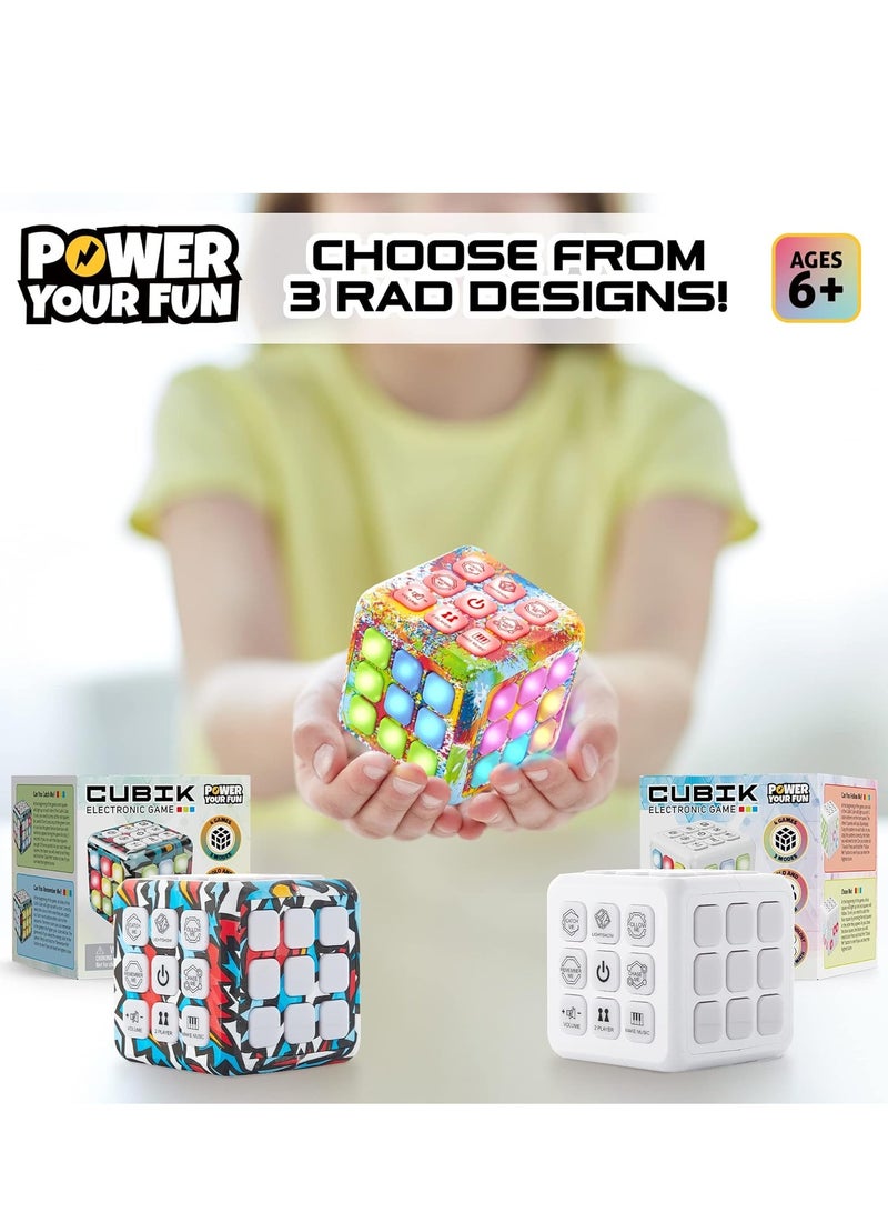 رات سو كيوب ليد فلاشينج - لعبة ذاكرة محمولة مع ٧ ألعاب لتنمية مهارات الأطفال. تحديات ذهنية متنوعة مع تجربة حسية. مضيء ومسلي لتخفيف التوتر، يمكن استخدامه في أي مكان. - Image 5