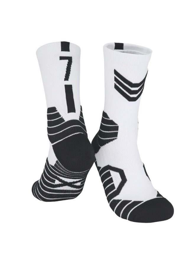KUYING Fashion Anti Slip Breathable Sports Socks Three Piece Set 