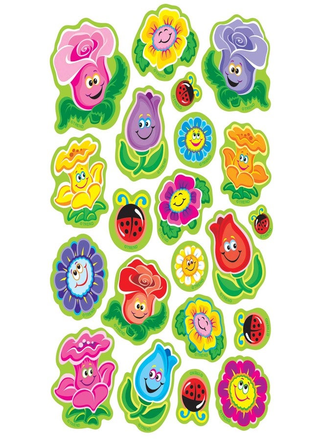Trend Enterprises Trend Friendly Flowers/Floral Mixed Shapes Stinky Stickers, Classroom Incentives, 84 Count - Image 2