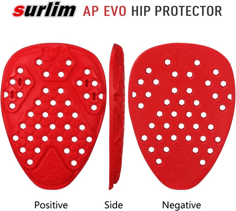 surlim Hip Protector CE Insert Armor Motorcycle Pants Replacement Pads Pair - Image 2