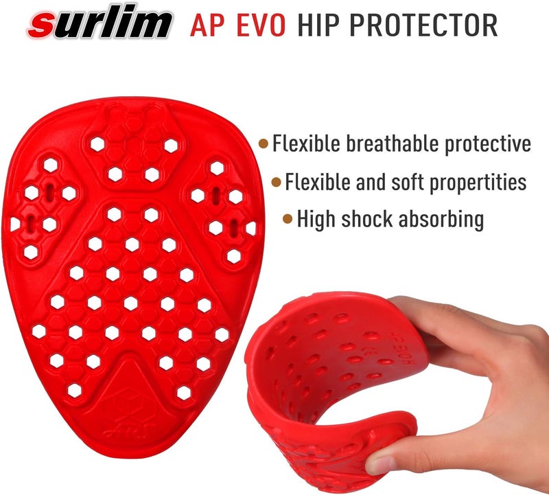 surlim Hip Protector CE Insert Armor Motorcycle Pants Replacement Pads Pair - Image 3