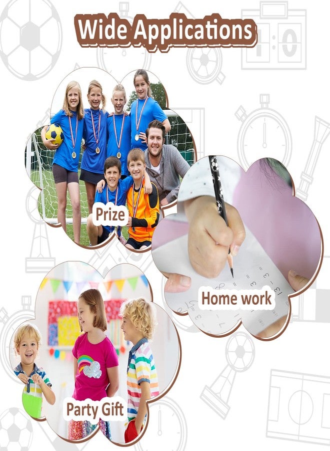 Marspark 24 Pieces Soccer Pencils with Eraser Wooden Sport Themed Pencils Football Themed Party Favors Classroom Supplies Back to School Gifts for Young Fans and Players - Image 5