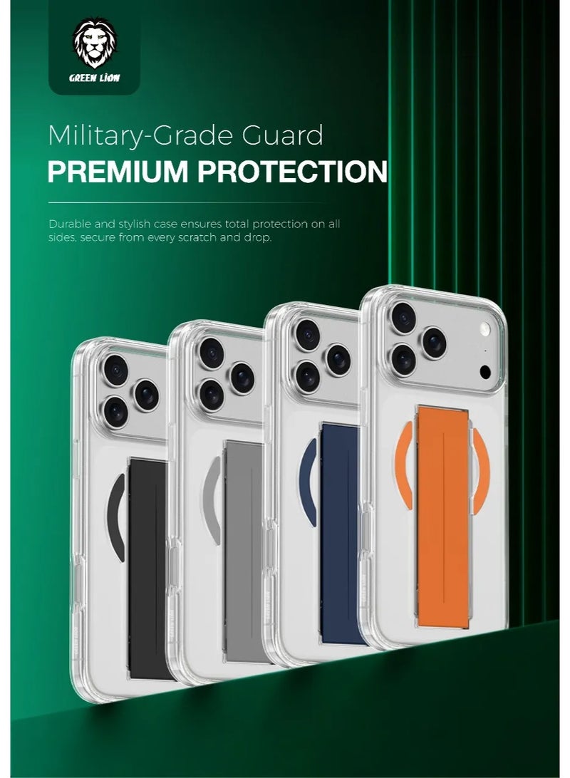 GREEN LION MagSafe Grip Case / iPhone 17 Pro Max Cover / iPhone Case - Screen & Camera Guard - Blue Titanium - Image 3