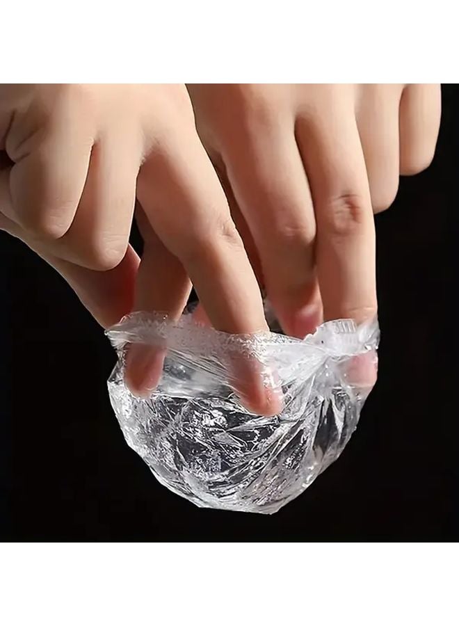 100pcs Clear Disposable Plastic Ear Covers For Showering Hair Dye Salon Bathing - Image 3