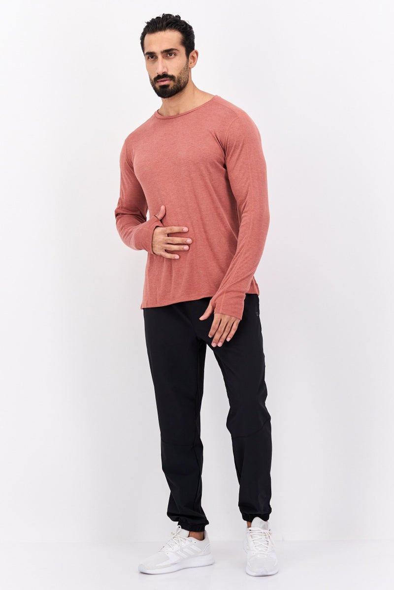 Champion Men Sportswear Fit Long Sleeves Training T-Shirt, Rust Heather  - Image 4