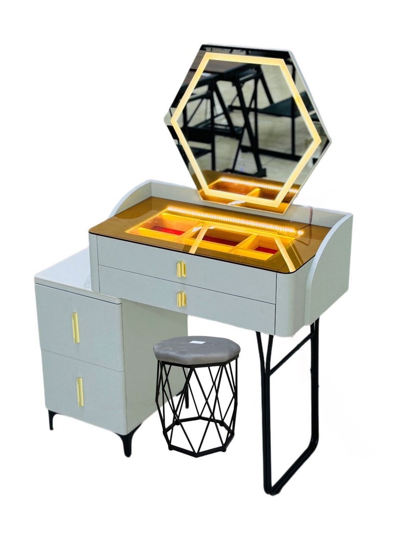Generic Dressing Table Set Light Luxury Dressing Table With Storage Cabinet 