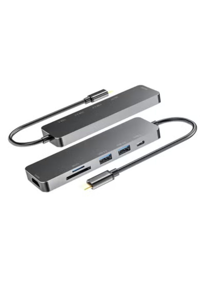 GULFLINK 6 in 1 USB-C Hub Multiport 4K HDMI-compatible 6 Port USB 3.0 Type-C Hub Adapter - Image 2