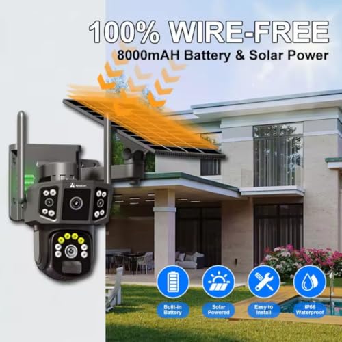 ApnaCam 8MP 4G Solar Powered Dual Lens CCTV Camera | 3 View Live Display | Wireless Outdoor Security Camera for Farm & Warehouse | Night Vision, Motion Detection & Two-Way Audio | 128GB Storage - Image 4