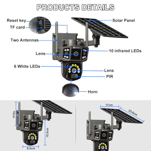 ApnaCam 8MP 4G Solar Powered Dual Lens CCTV Camera | 3 View Live Display | Wireless Outdoor Security Camera for Farm & Warehouse | Night Vision, Motion Detection & Two-Way Audio | 128GB Storage - Image 5