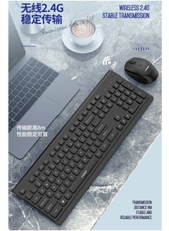 فوريف لوحة م FV-W306 فاتيح وماوس لاسلكيتان (عربى/ انجليزى) (تتشاركان في جهاز استقبال USB) - اتصالات لاسلكية 8 م 2.4 جيجا هرتز - ماوس بصري   104 مفتاح، 1600 نقطة في البوصة - التوصيل والتشغيل - (بطاريتان AA)  - Image 3