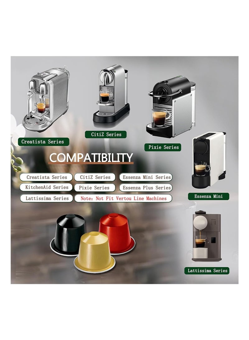 ايكانبو كبسولات قهوة قابلة لإعادة التعبئة من كبسولات الإسبريسو لخط إنتاج نسبرسو الأصلي، كبسولة فلتر قهوة من الألومنيوم للاستخدام مرة واحدة، مجموعة كبسولات بديلة لآلة نسبرسو (أسود، 20 غطاء من رقائق الألومنيوم + 20 كبسولة + ملعقة واحدة) - Image 3