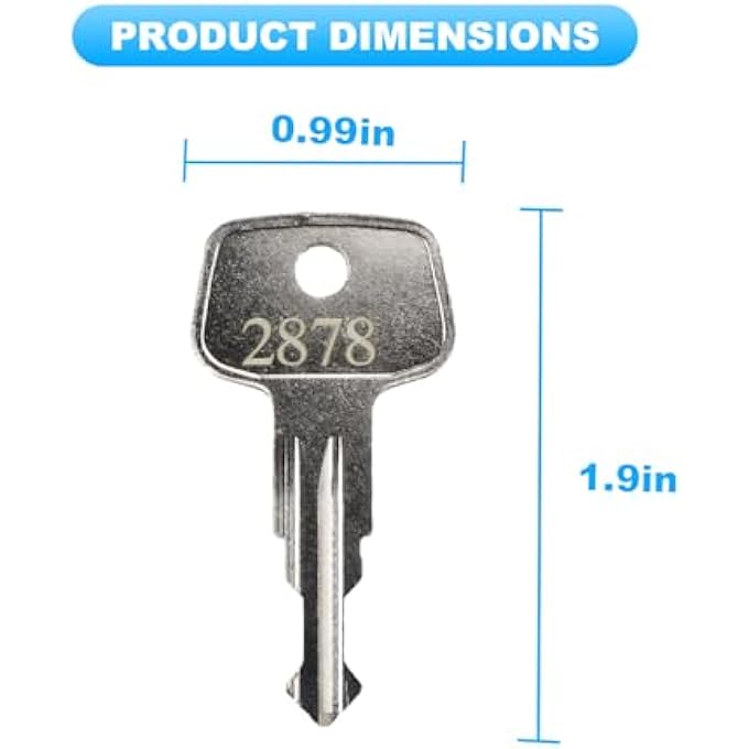 rayihni 2878 XCargo Luggage Roof Key Karrite Ski Bike xcargo Carrier Skyline Sportrack XL,X-Cargo Roof Rack Key,Replacement Keys for Sears XCargo Karrite SportRack Carriers(Code 2878-2 pcs) - Image 2