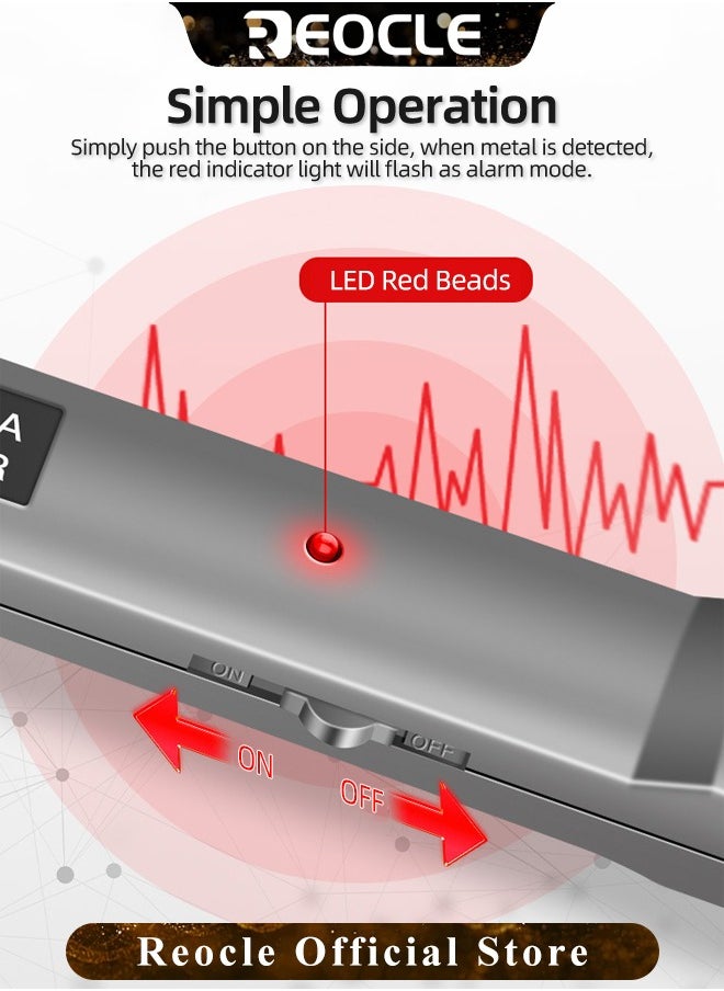 REOCLE Portable Metal Detector Security Scanner High Sensitive Tester Security Scanner Tool Handheld Detector Suitable for Most Places  - Image 4