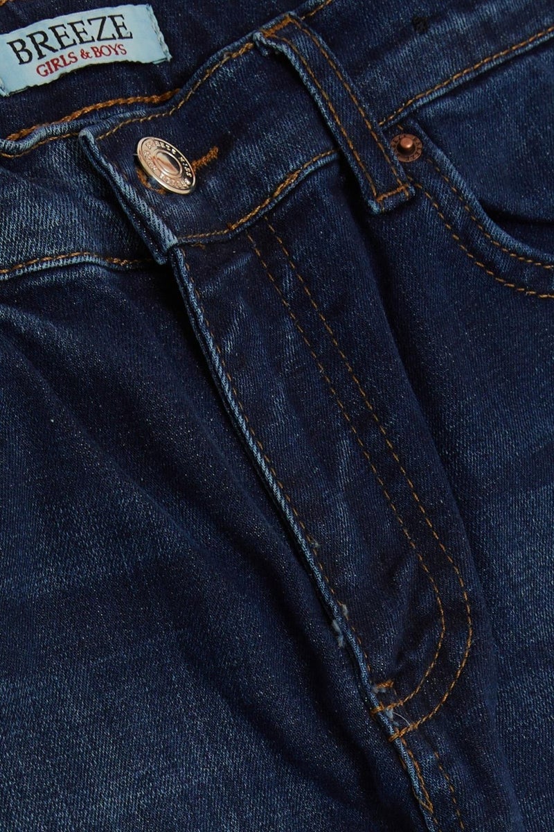 Breeze Boy's Jean Trousers Stonewashed Pocket Buttoned Age 9-14, Blue  - Image 3