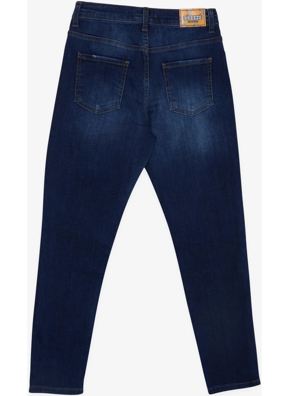 بريز Boy's Jean Trousers Stonewashed Pocket Buttoned Age 9-14, Blue