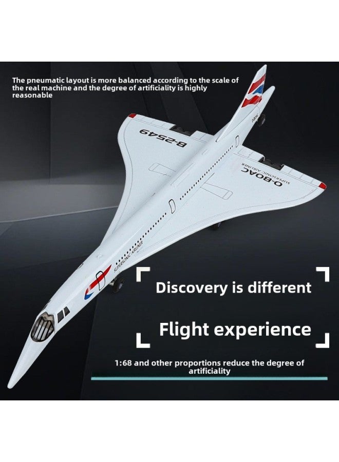 [Meisheng/Kaiwei] Concorde Supersonic Aircraft Model Simulation Alloy Aircraft Model Air Passenger Aircraft-Color:Xiehe Ultrasound Passenger Aircraft  - Image 3